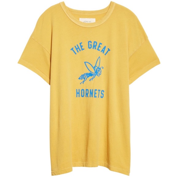 THE GREAT. Tops - NWT THE GREAT. The Boxy Crewneck Hornet Graphic Tee